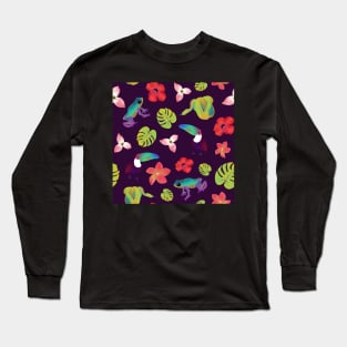 Rainforest Purple Poison Dart Frogs Long Sleeve T-Shirt